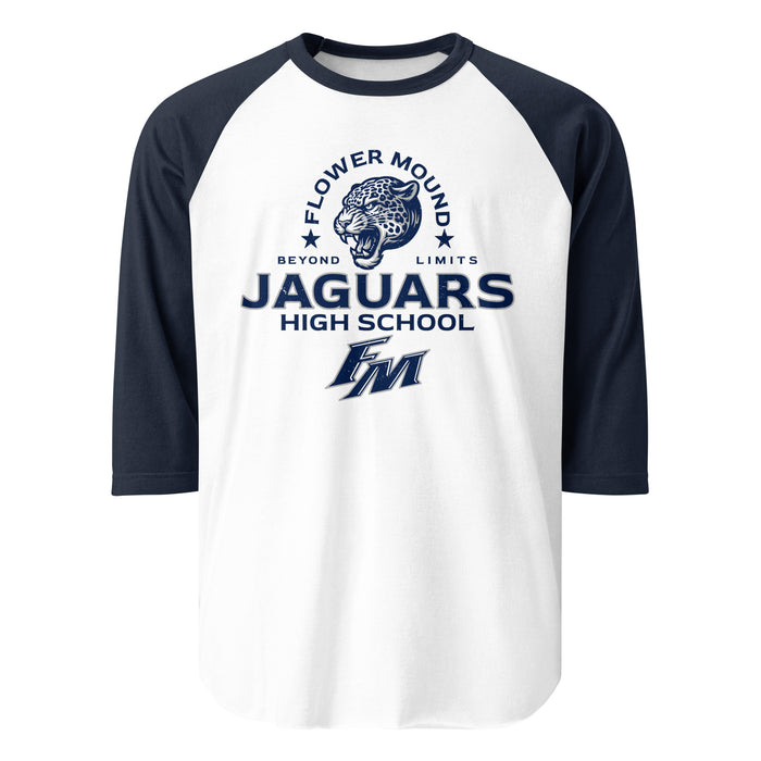 Flower Mound High School Jaguars Unisex 3/4 sleeve Raglan T-shirt 222