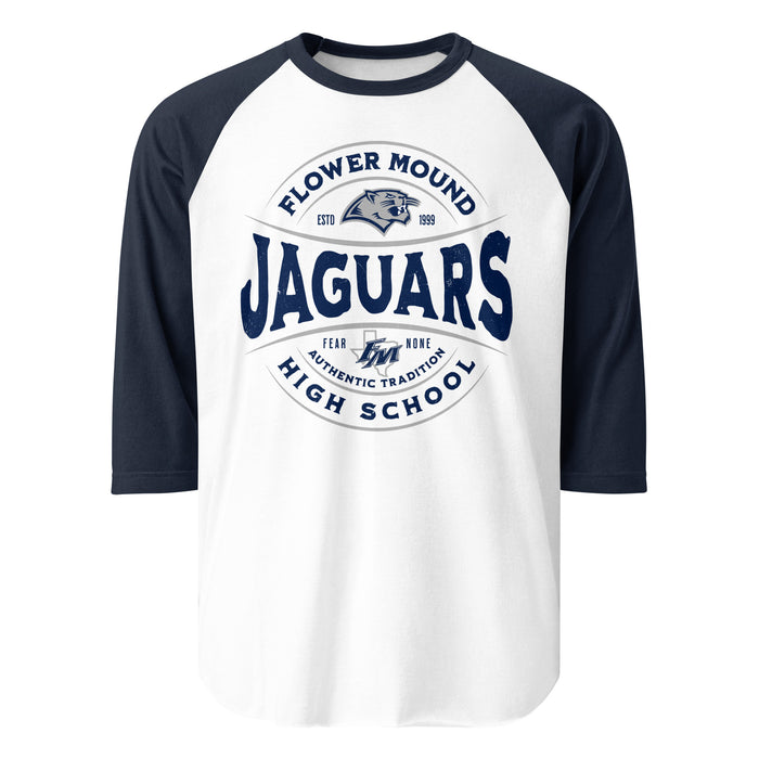 Flower Mound High School Jaguars Unisex 3/4 sleeve Raglan T-shirt 218
