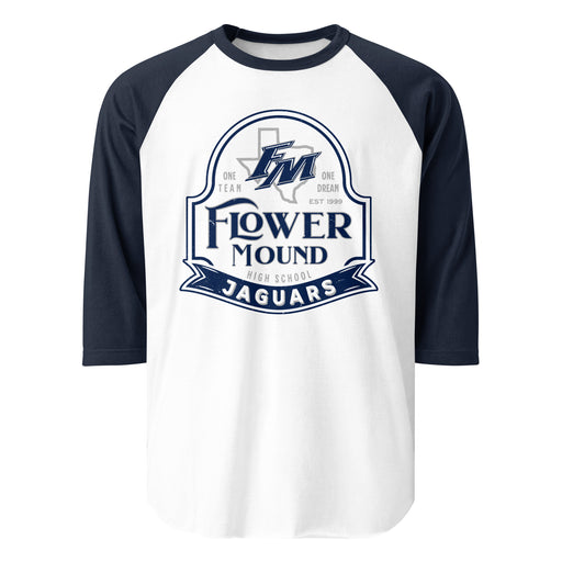 Flower Mound High School Jaguars Unisex 3/4 sleeve Raglan T-shirt 219