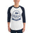Man wearing Flower Mound High School Jaguars Unisex 3/4 sleeve Raglan T-shirt 219