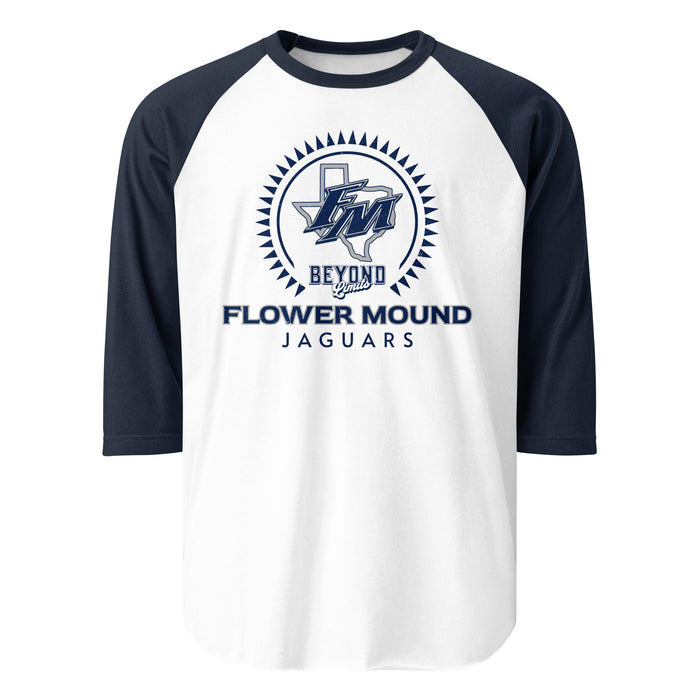 Flower Mound High School Jaguars Unisex 3/4 sleeve Raglan T-shirt 226