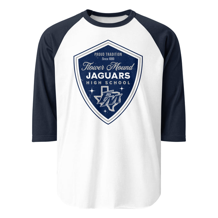 Flower Mound High School Jaguars Unisex 3/4 sleeve Raglan T-shirt 225