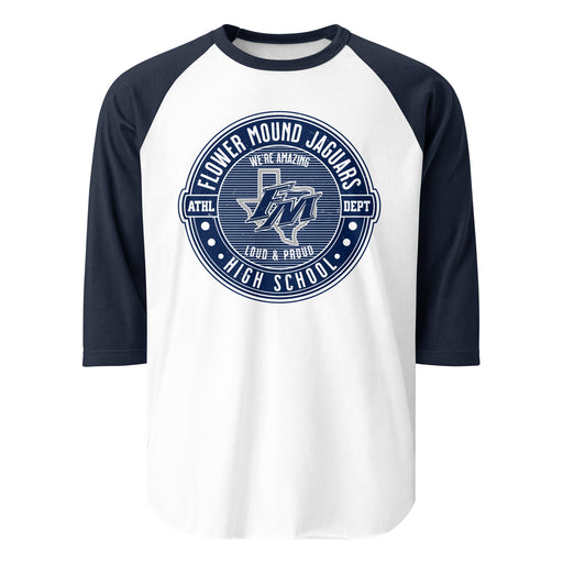 Flower Mound High School Jaguars Unisex 3/4 sleeve Raglan T-shirt 224