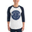 Man wearing Flower Mound High School Jaguars Unisex 3/4 sleeve Raglan T-shirt 239