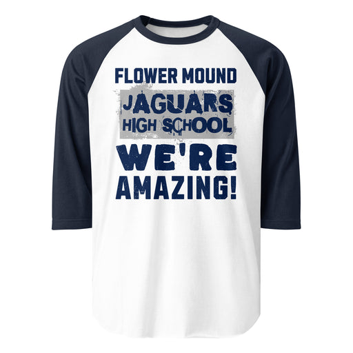 Flower Mound High School Jaguars Unisex 3/4 sleeve Raglan T-shirt 231