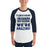 Man wearing Flower Mound High School Jaguars Unisex 3/4 sleeve Raglan T-shirt 231