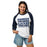 Woman wearing Flower Mound High School Jaguars Unisex 3/4 sleeve Raglan T-shirt 238