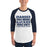 Man wearing Flower Mound High School Jaguars Unisex 3/4 sleeve Raglan T-shirt 238