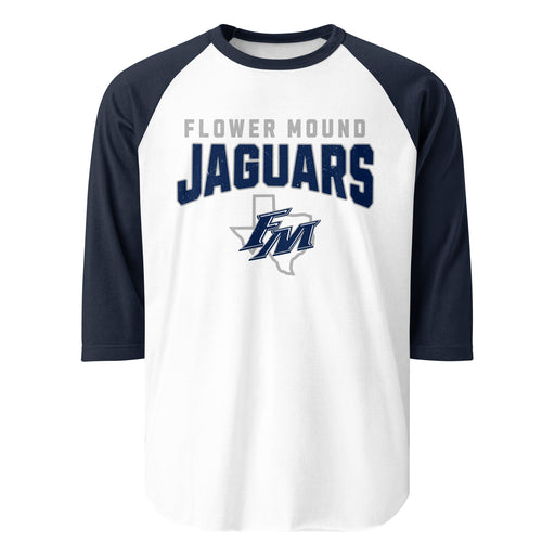 Flower Mound High School Jaguars Unisex 3/4 sleeve Raglan T-shirt 234