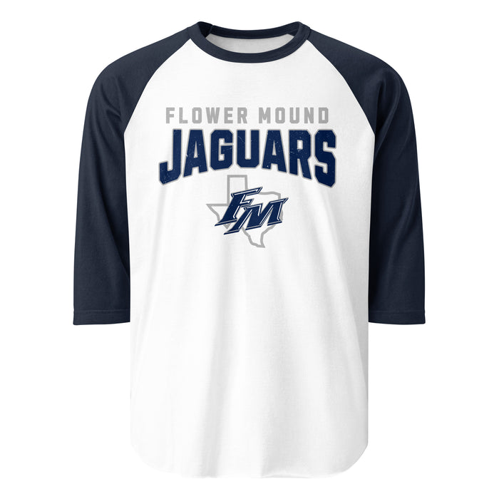 Flower Mound High School Jaguars Unisex 3/4 sleeve Raglan T-shirt 234