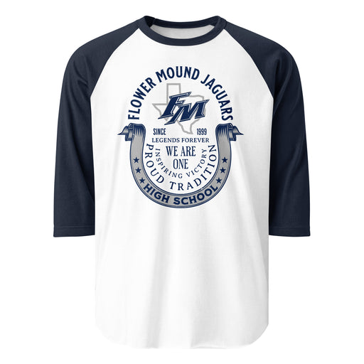 Flower Mound High School Jaguars Unisex 3/4 sleeve Raglan T-shirt 229