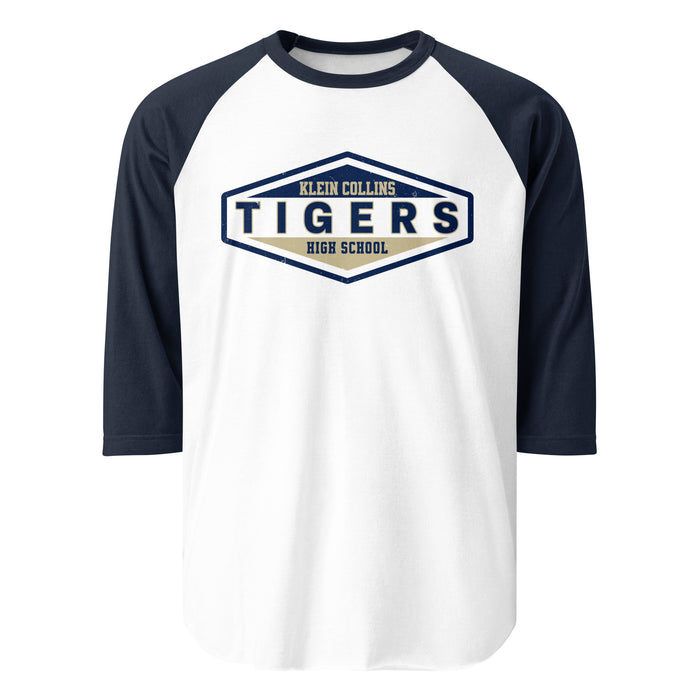 Klein Collins High School Tigers Unisex 3/4 Sleeve Raglan T-shirt 009