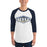 Man wearing Klein Collins High School Tigers Unisex 3/4 Sleeve Raglan T-shirt 009