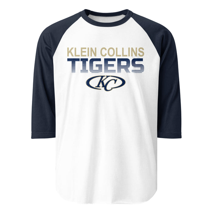 Klein Collins High School Tigers Unisex 3/4 Sleeve Raglan T-shirt 024