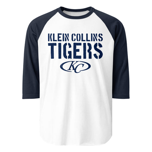 Klein Collins High School Tigers Unisex 3/4 Sleeve Raglan T-shirt 017