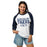 Woman wearing Klein Collins High School Tigers Unisex 3/4 Sleeve Raglan T-shirt 017