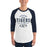 Man wearing Klein Collins High School Tigers Unisex 3/4 Sleeve Raglan T-shirt 040