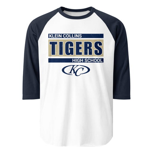 Klein Collins High School Tigers Unisex 3/4 Sleeve Raglan T-shirt 098