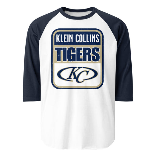 Klein Collins High School Tigers Unisex 3/4 Sleeve Raglan T-shirt 001