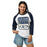 Woman wearing Klein Collins High School Tigers Unisex 3/4 Sleeve Raglan T-shirt 001