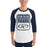 Man wearing Klein Collins High School Tigers Unisex 3/4 Sleeve Raglan T-shirt 001