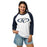Woman wearing Klein Collins High School Tigers Unisex 3/4 Sleeve Raglan T-shirt 200