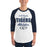 Man wearing Klein Collins High School Tigers Unisex 3/4 Sleeve Raglan T-shirt 034