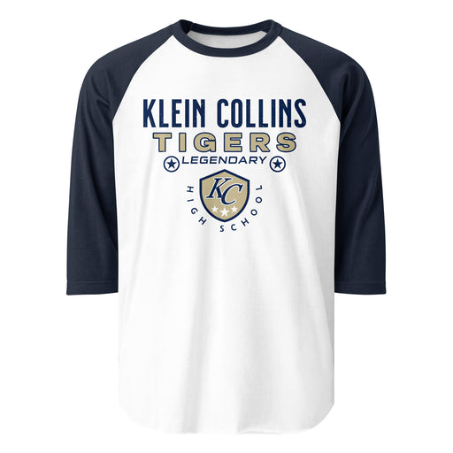 Klein Collins High School Tigers Unisex 3/4 Sleeve Raglan T-shirt 003