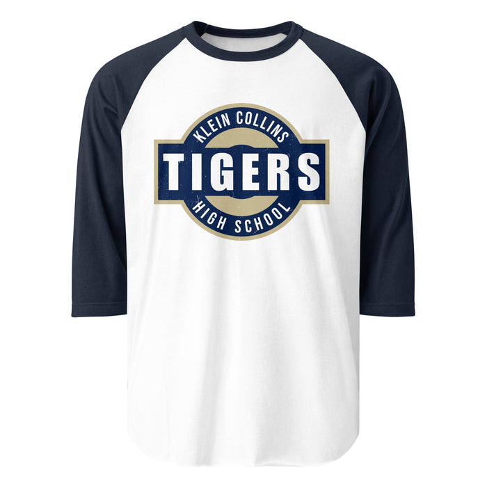 Klein Collins High School Tigers Unisex 3/4 Sleeve Raglan T-shirt 011