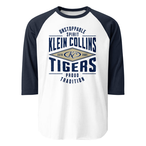 Klein Collins High School Tigers Unisex 3/4 Sleeve Raglan T-shirt 210