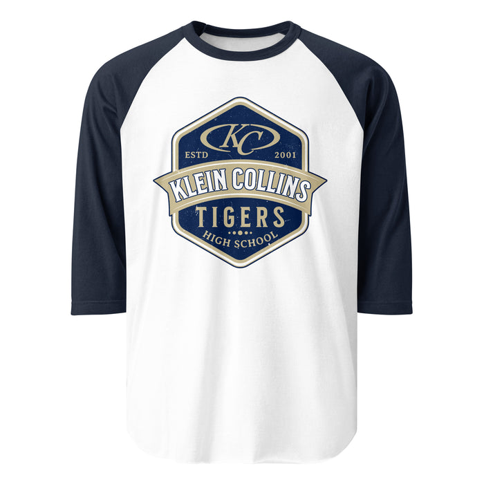 Klein Collins High School Tigers Unisex 3/4 Sleeve Raglan T-shirt 209