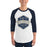 Man wearing Klein Collins High School Tigers Unisex 3/4 Sleeve Raglan T-shirt 209