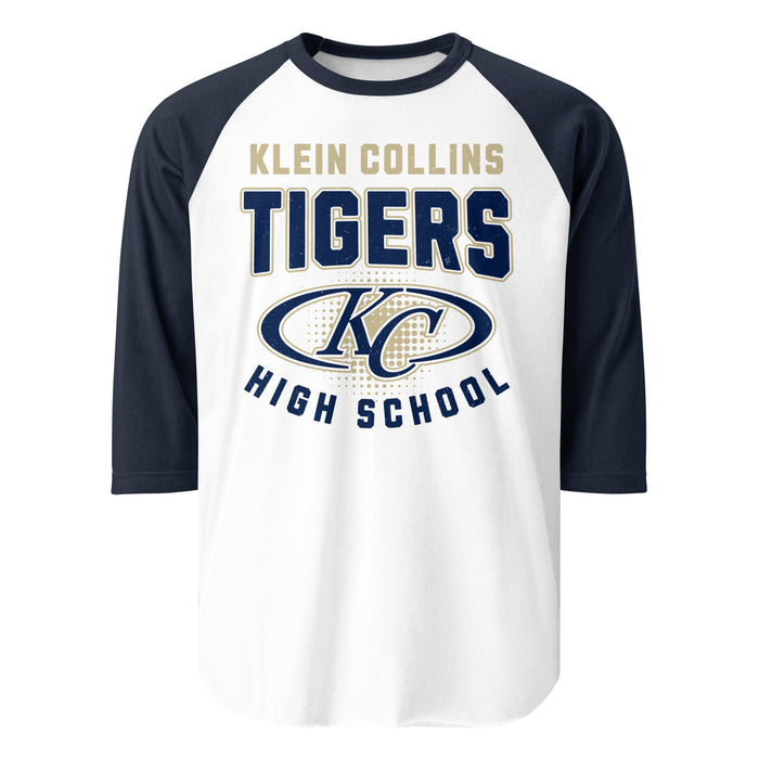 Klein Collins High School Tigers Unisex 3/4 Sleeve Raglan T-shirt 204