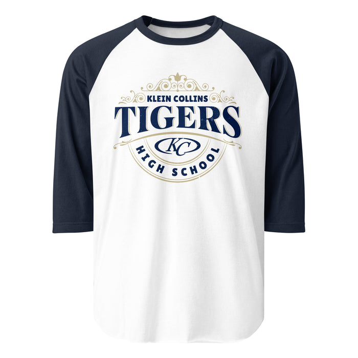Klein Collins High School Tigers Unisex 3/4 Sleeve Raglan T-shirt 211