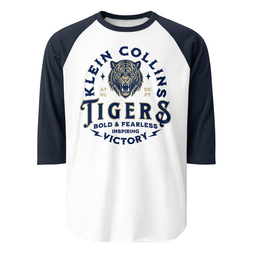 Klein Collins High School Tigers Unisex 3/4 Sleeve Raglan T-shirt 206