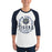 Man wearing Klein Collins High School Tigers Unisex 3/4 Sleeve Raglan T-shirt 206