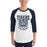 Man wearing Klein Collins High School Tigers Unisex 3/4 Sleeve Raglan T-shirt 213