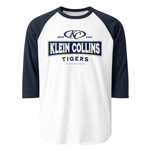 Klein Collins High School Tigers Unisex 3/4 Sleeve Raglan T-shirt 202