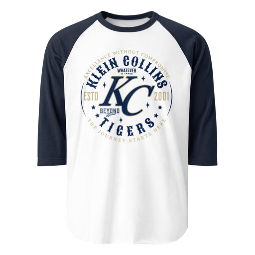 Klein Collins High School Tigers Unisex 3/4 Sleeve Raglan T-shirt 214
