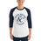 Man wearing Klein Collins High School Tigers Unisex 3/4 Sleeve Raglan T-shirt 214