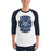 Man wearing Klein Collins High School Tigers Unisex 3/4 Sleeve Raglan T-shirt 207