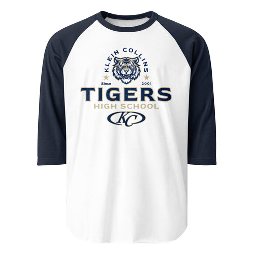 Klein Collins High School Tigers Unisex 3/4 Sleeve Raglan T-shirt 222