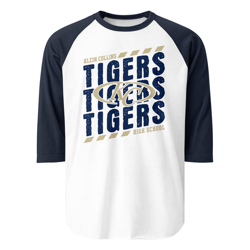 Klein Collins High School Tigers Unisex 3/4 Sleeve Raglan T-shirt 223