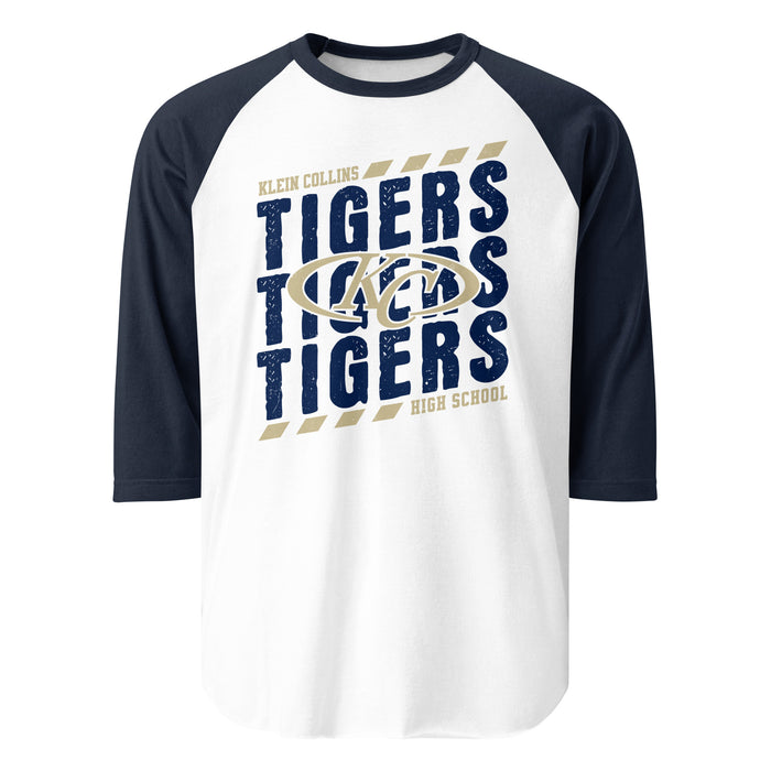 Klein Collins High School Tigers Unisex 3/4 Sleeve Raglan T-shirt 223