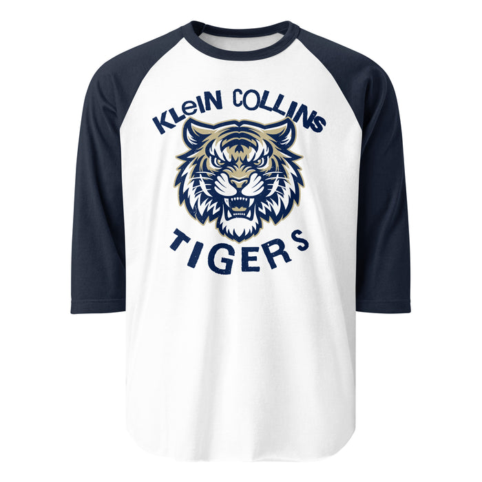 Klein Collins High School Tigers Unisex 3/4 Sleeve Raglan T-shirt 228