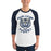 Man wearing Klein Collins High School Tigers Unisex 3/4 Sleeve Raglan T-shirt 228