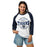 Woman wearing Klein Collins High School Tigers Unisex 3/4 Sleeve Raglan T-shirt 218