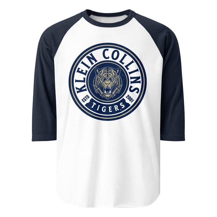 Klein Collins High School Tigers Unisex 3/4 Sleeve Raglan T-shirt 220