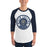 Man wearing Klein Collins High School Tigers Unisex 3/4 Sleeve Raglan T-shirt 220