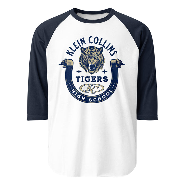 Klein Collins High School Tigers Unisex 3/4 Sleeve Raglan T-shirt 229